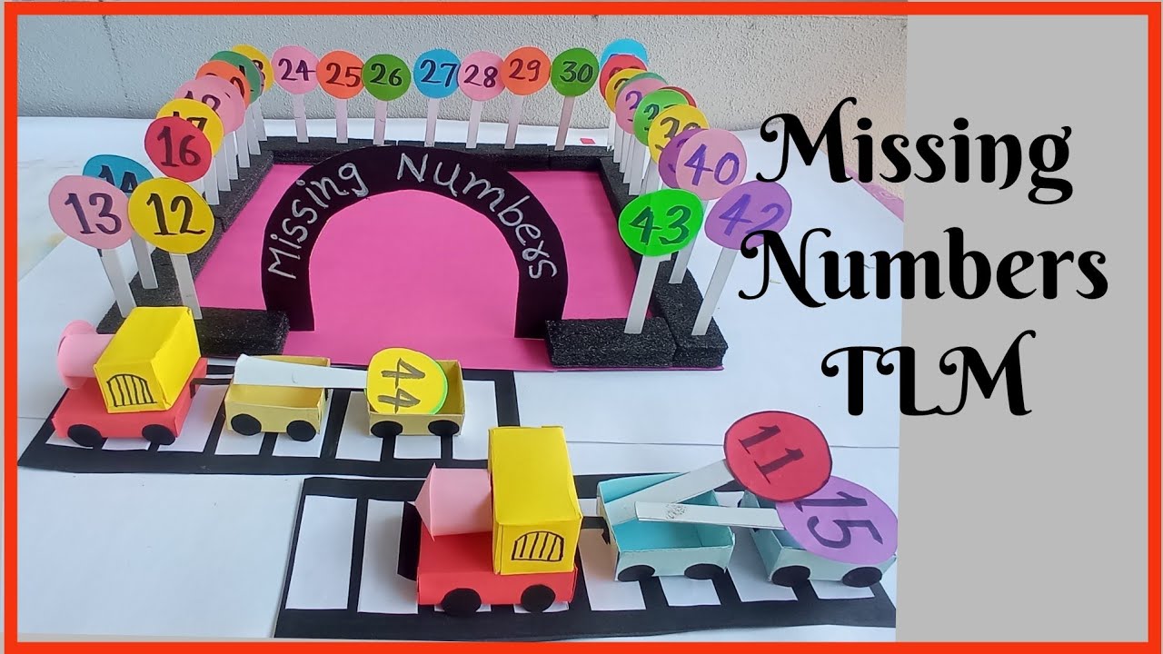 Missing numbers math working model| Math project for class 1,2 |#Mathstlm #Missingnumber project|
