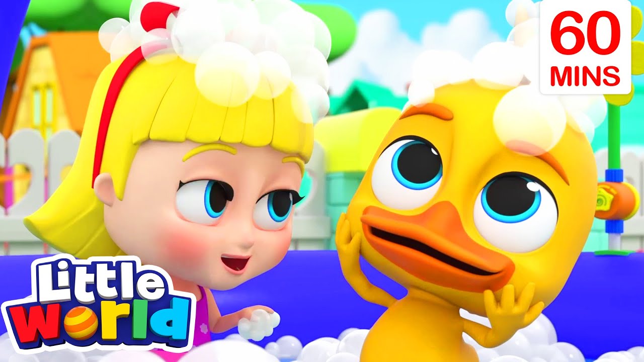 Bath Song (Little Girl Version) | Little Angel | Cartoons for Kids - Explore With Me!