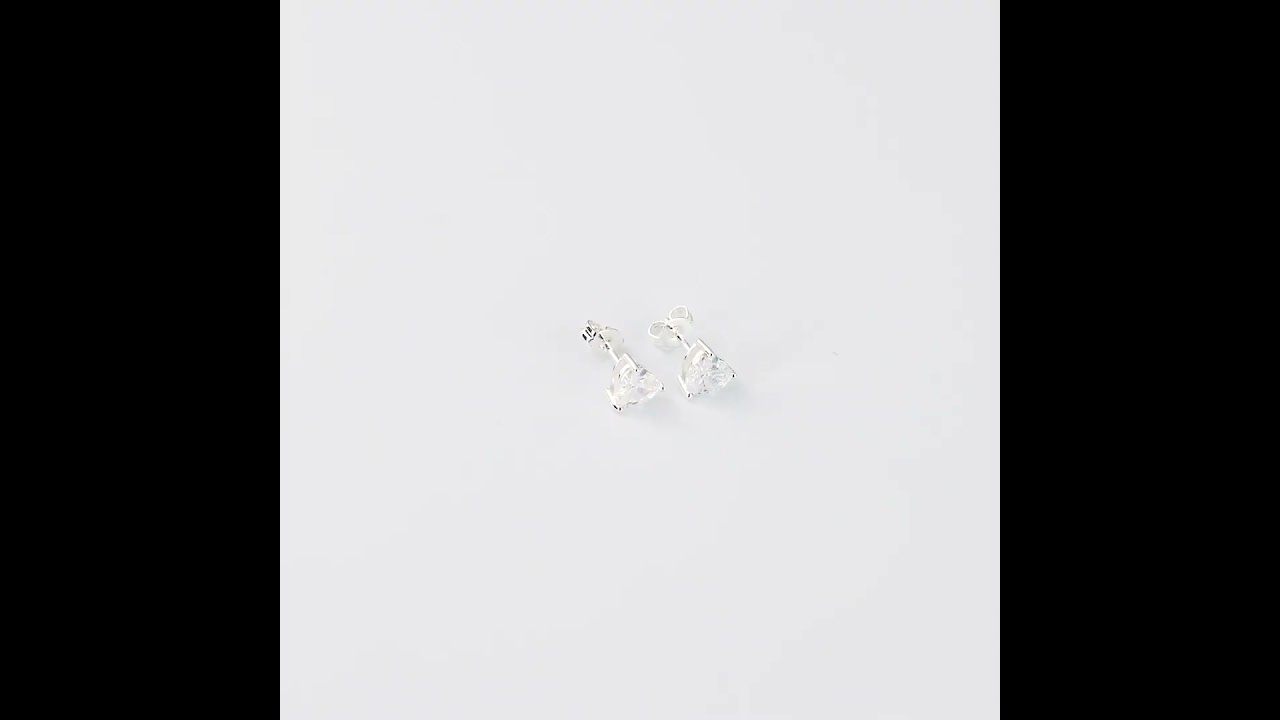 Mother and Daughter Quote Heart Earrings Created with Zircondia&reg; Crystals
