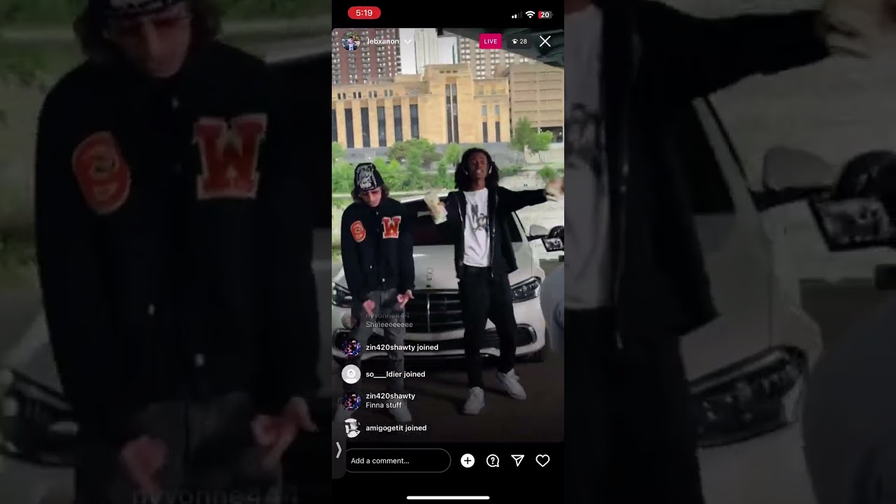 HD quality of lebxanon IG live of shine and frendi recording music video