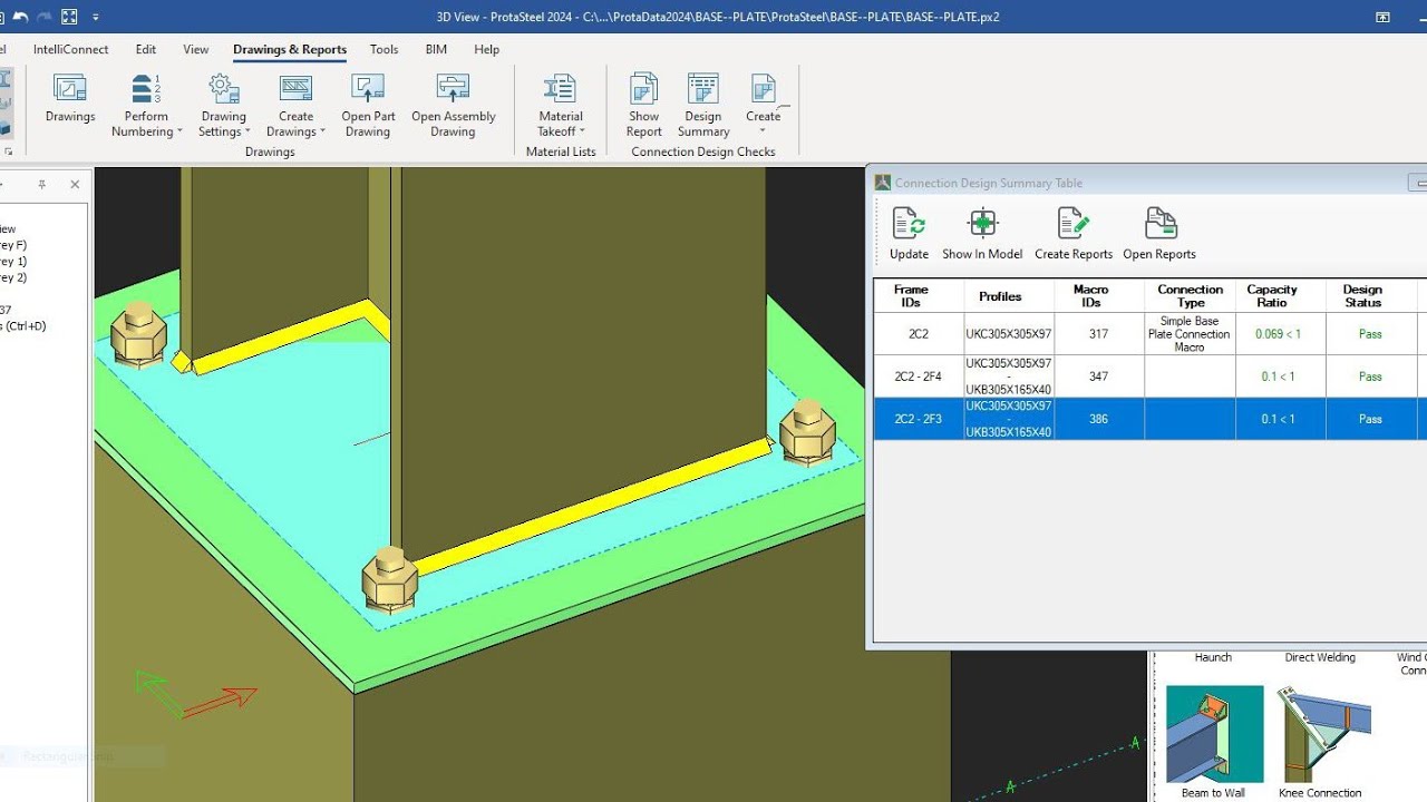ProtaSteel 2024: How to Design a Base Plate in Protastructure 2024
