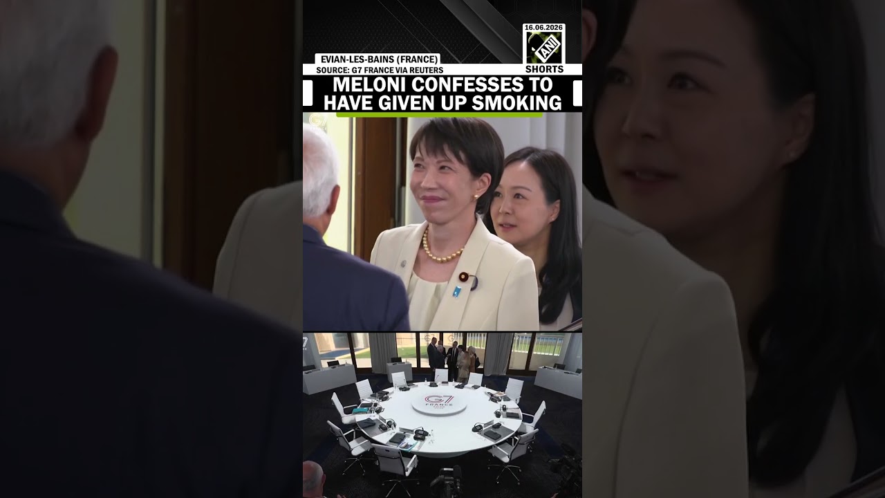 Italian PM Giorgia Meloni confesses to have given up smoking at G7 Summit