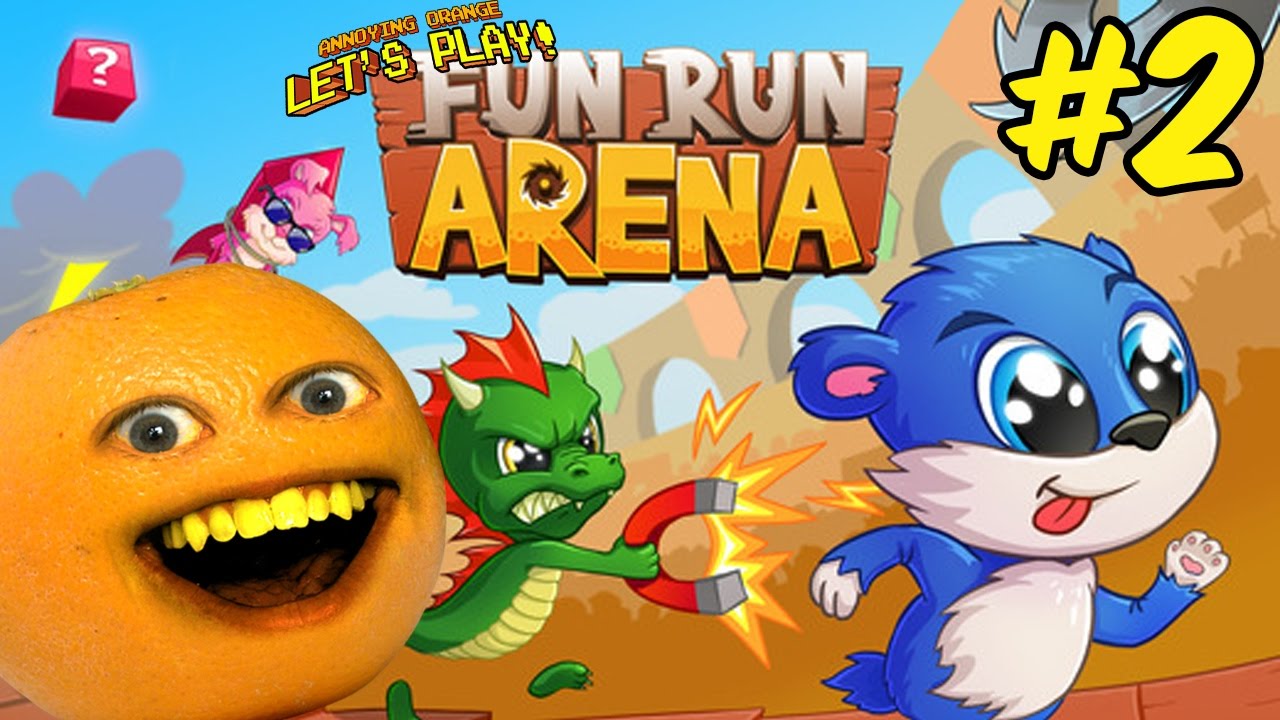 Annoying Orange Plays - Fun Run Arena #2: THE 8 PLAYER ARENA!