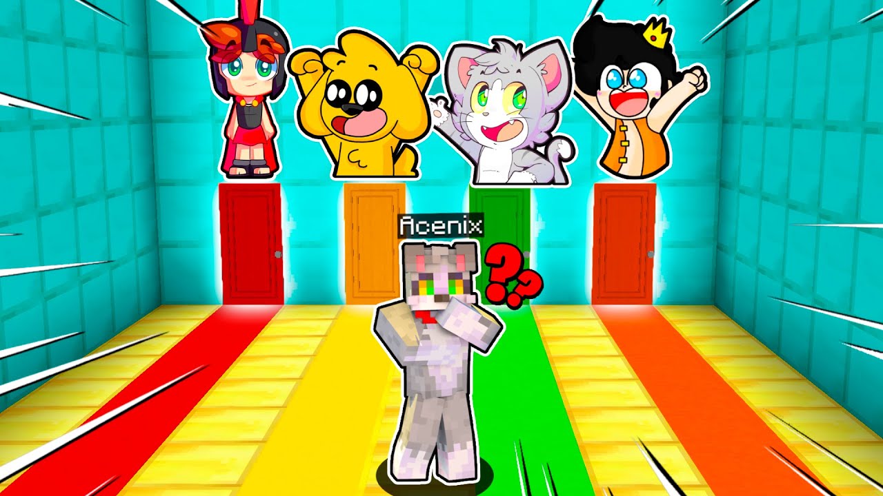 NO ELIJAS la PUERTA EQUIVOCADA de LOS COMPAS 😱🚪 MINECRAFT (Acenix)