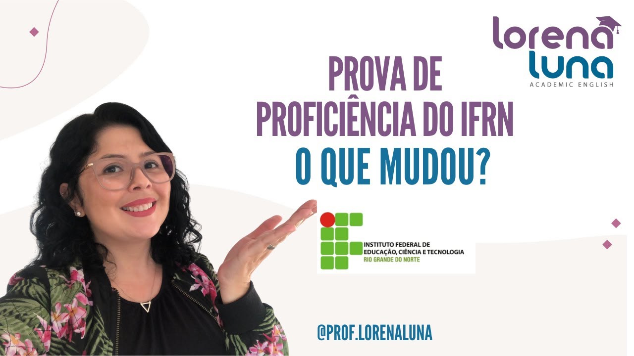 Prova de proficiência do IFRN - acontece toda semana!