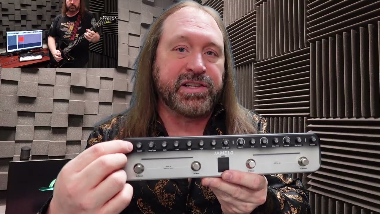 Jamelo  Multi FX Pedal 8 AMP 8 CAB IRs, Reverb, Delay, Boost, Mod. Best Price, Link In Description.