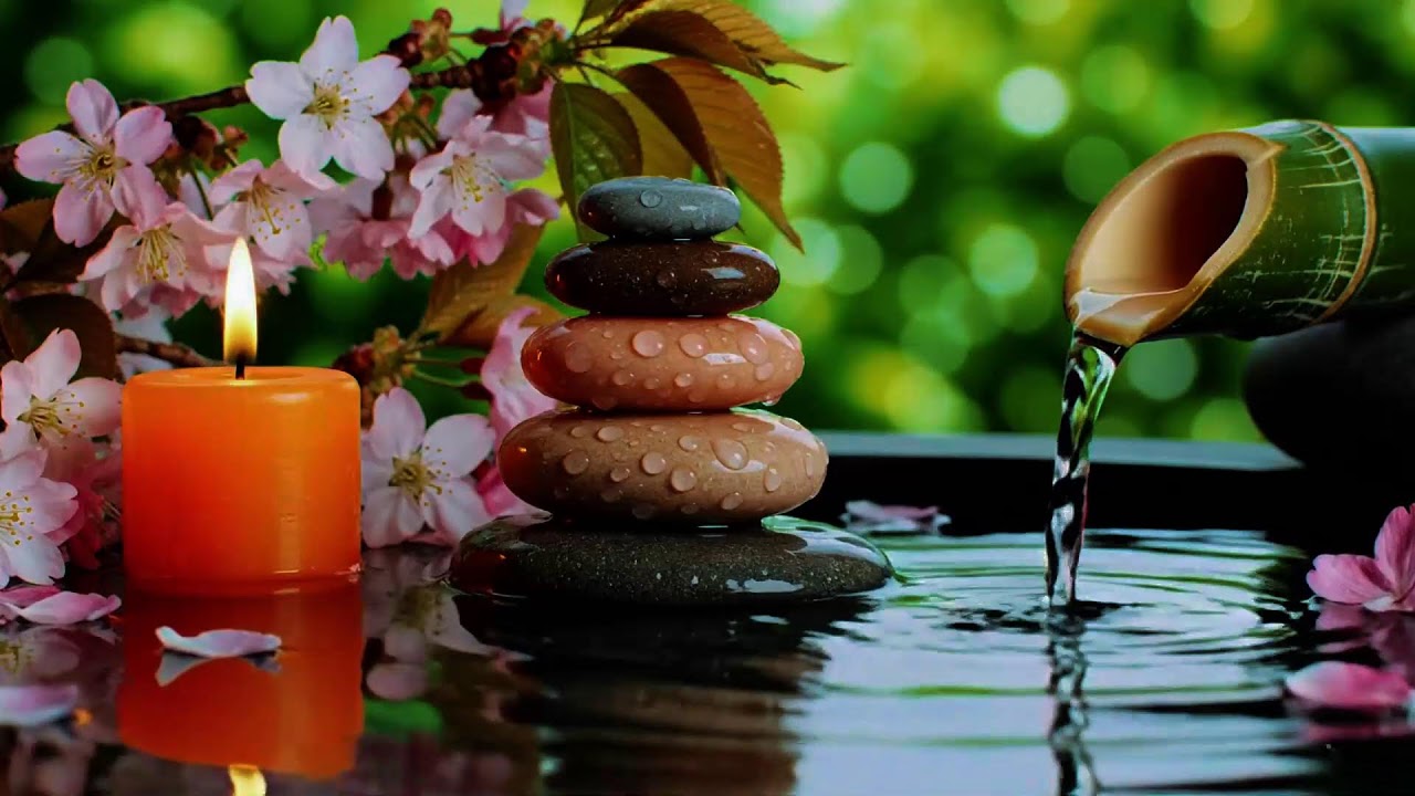 Relaxing Sleep Music with Bamboo Water Sounds 🌿Deep Healing Music for Calm Mind,Spa Ambience & Yoga