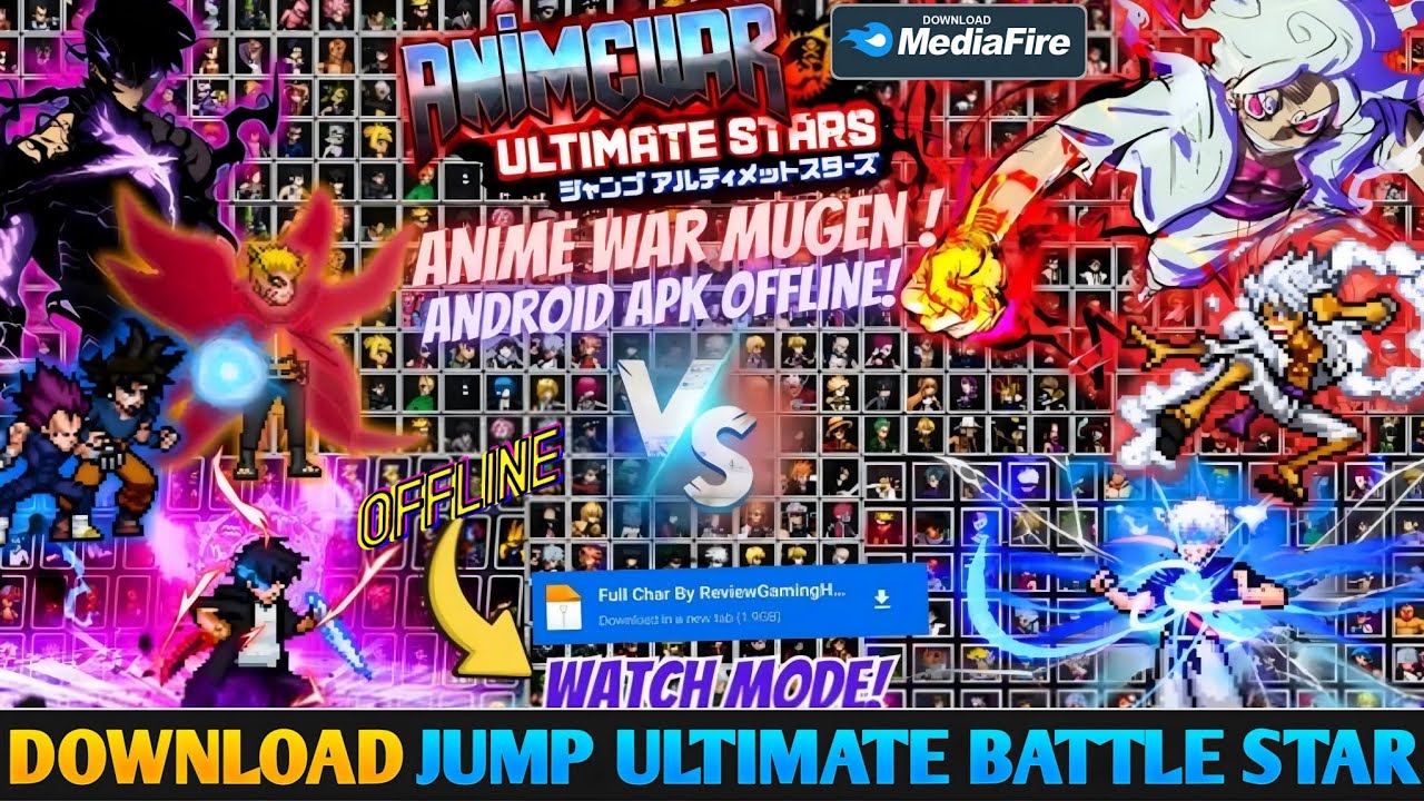 RELEASE‼️ Anime Ultimate Battle Star Mugen V8 [380+ Characters] Android Offline 2026