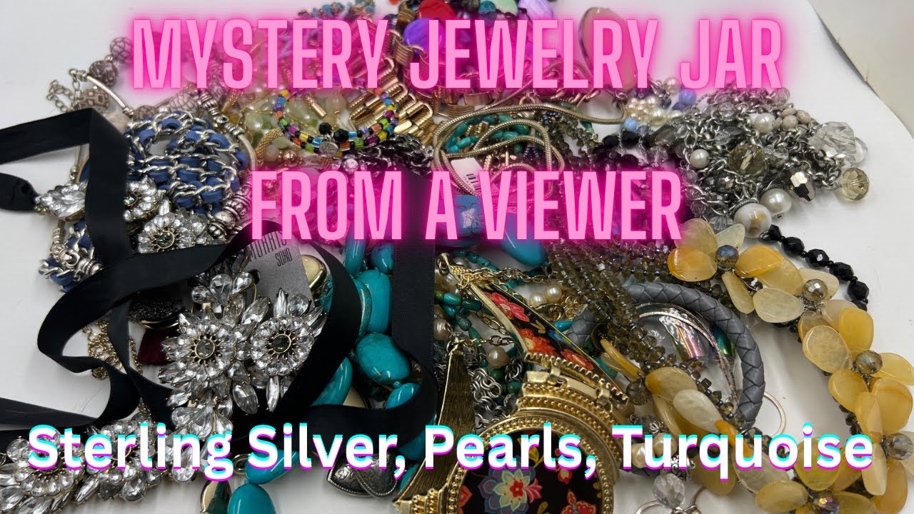 Mystery 5lb Jewelry Jar Bag from a Viewer! Pearls Turquoise Sterling Silver and More!