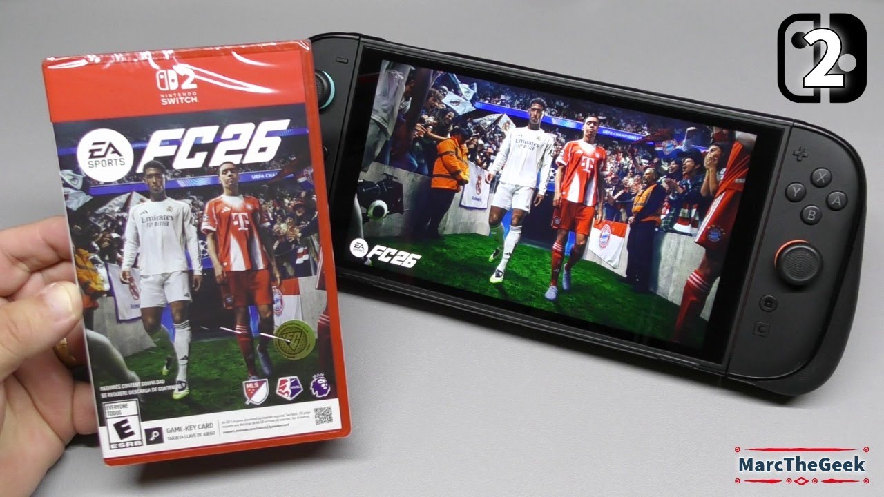 Распаковка и игровой процесс EA Sports FC 26 на Nintendo Switch 2