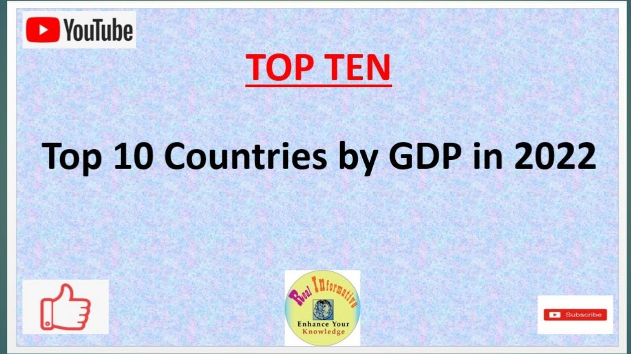 Top 10 Countries by GDP in 2022 / Top 10 Highest GDP Countries in the Worlds -2022 List