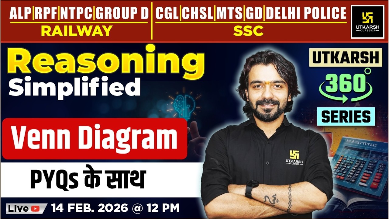 Venn Diagram (Only PYQs) | Reasoning Simplified | Utkarsh 360 Series | Akshay Sir
