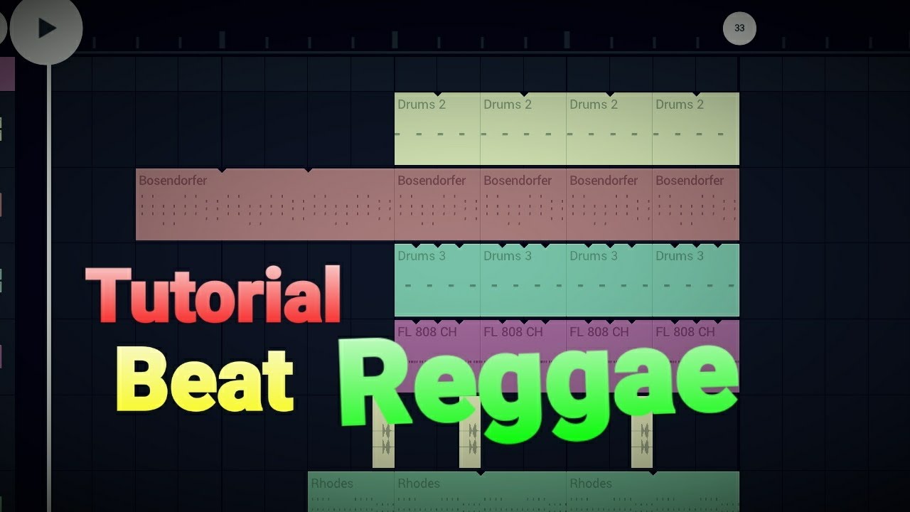 Tutorial cara buat beat reggae baper di  fl studio mobile 🌴