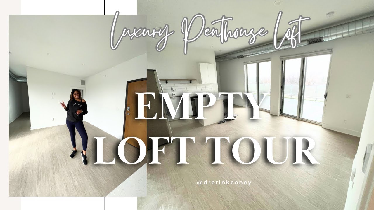 EMPTY PENTHOUSE LOFT Apartment Tour l Detroit Metro Area