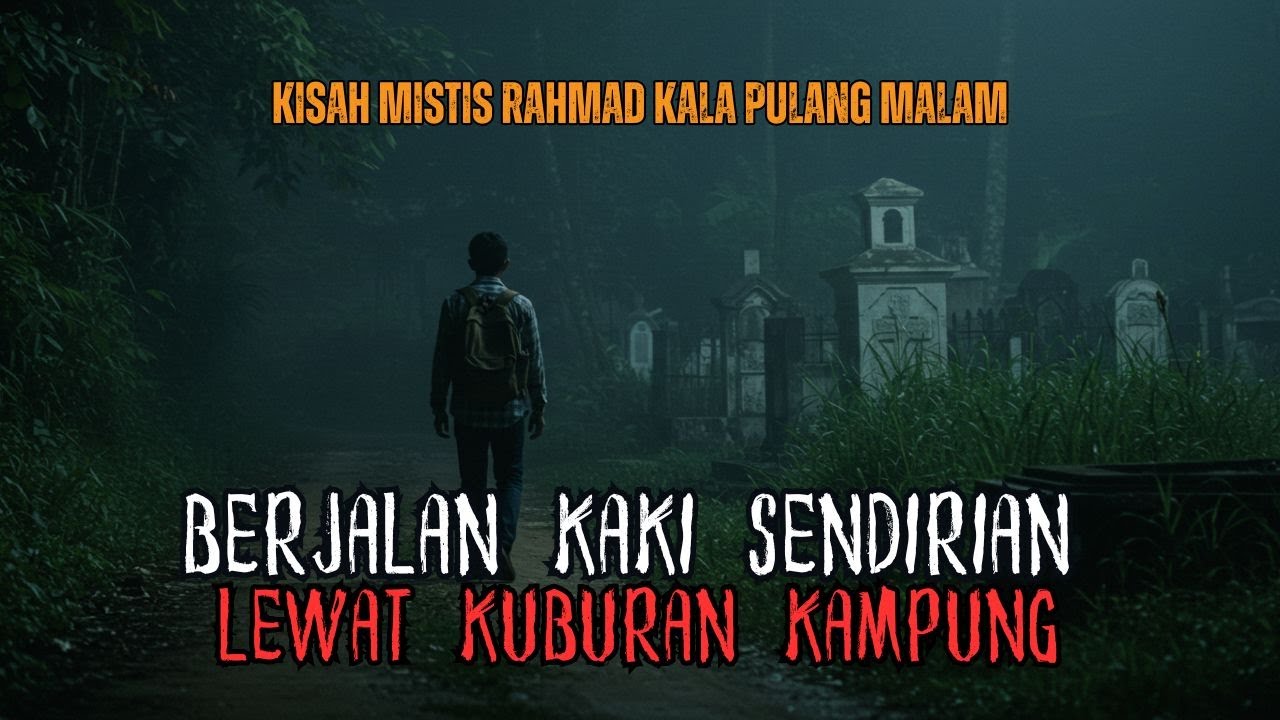 DIKALA MALAM JALAN KAKI SENDIRIAN LEWAT KUBURAN KAMPUNG
