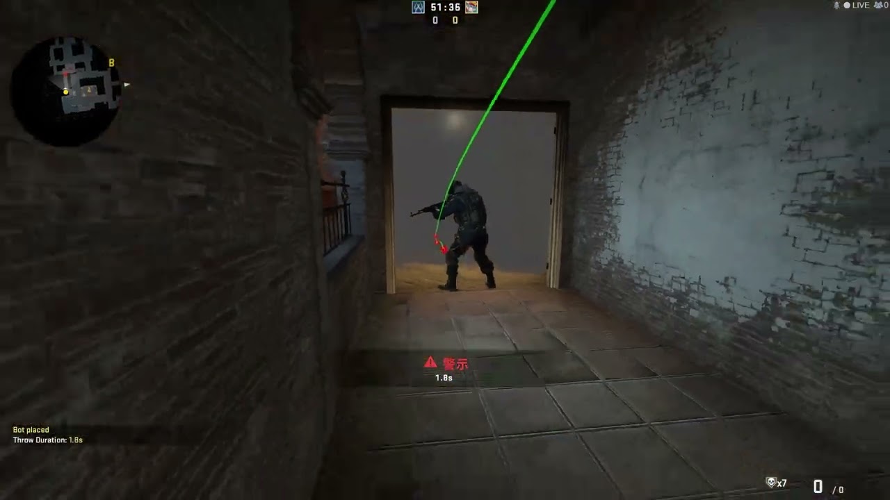 [CSGO] [De-Inferno] CT Apps Stairs One-way Smoke