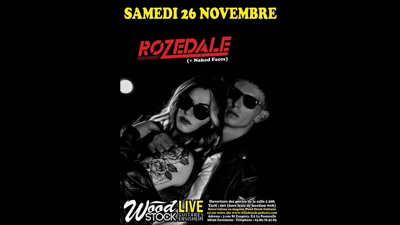 ROZEDALE (blues rock) + Naked Faces chez Wood Stock Guitares - 26/11/2022