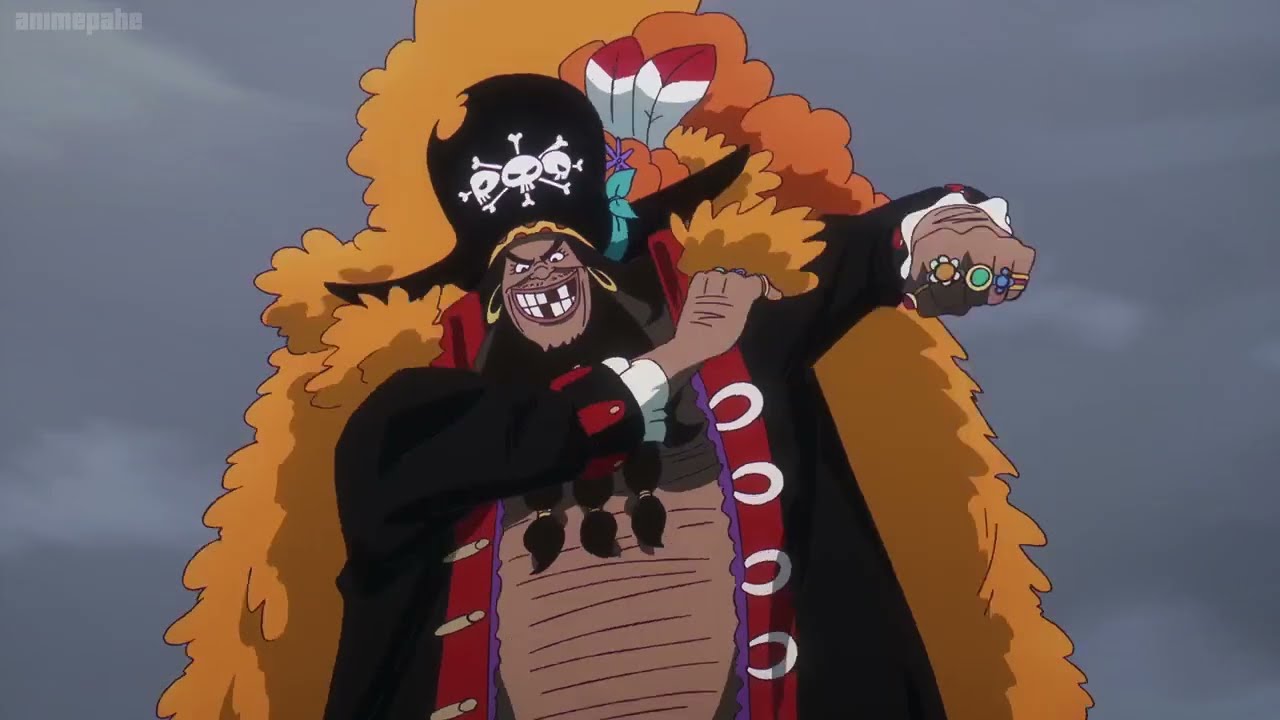 Blackbeard arrives| Blackbeard rides Doc Q and Stronger| One piece (ep 1093)