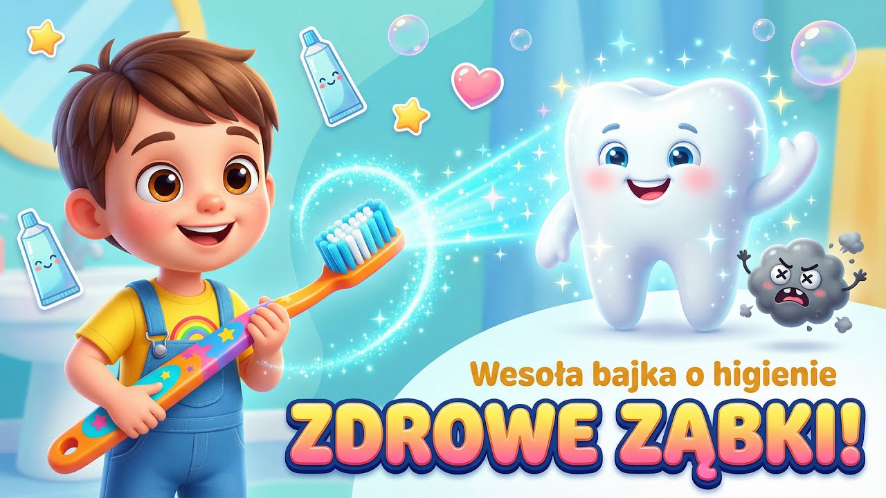 🦷 Jak Dbać o Ząbki? Bajka o Myciu Zębów, Próchnicy i Wizycie u Dentysty! 😁✨