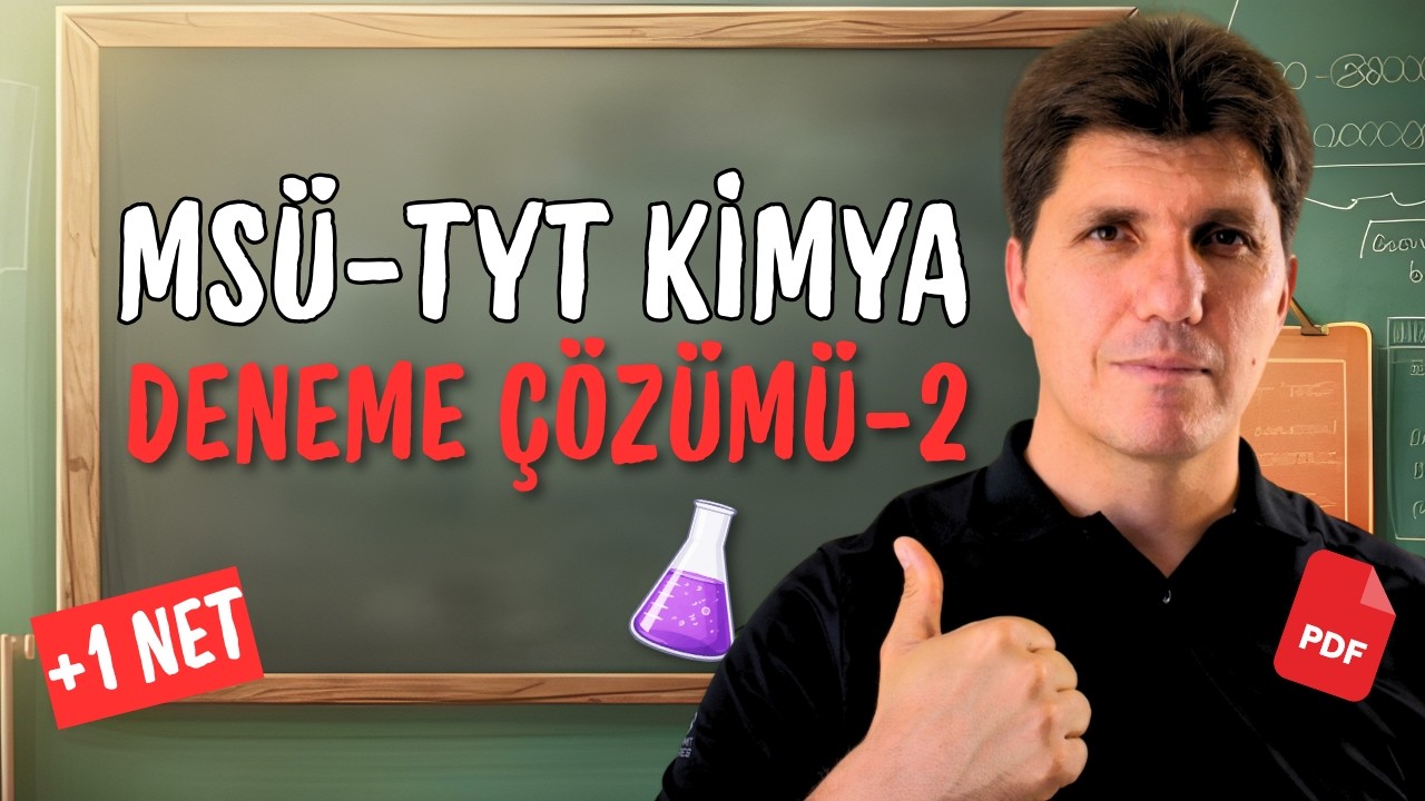 msü tyt kimya deneme çözümü 2 #parçalaevlat #msü # tyt #kimya