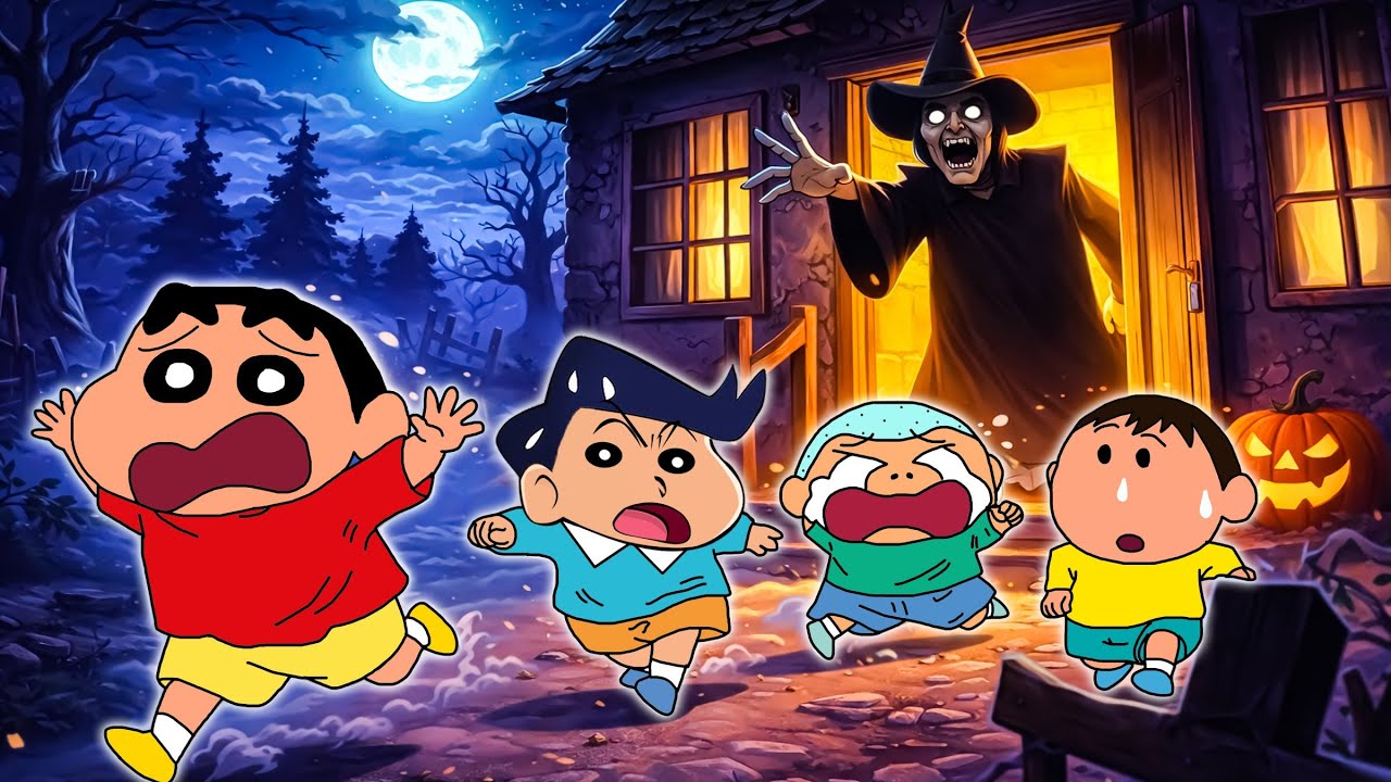 Shinchan Escaped Halloween Granny With Friends 😂 | Granny Door Escape | Horror Game 😨
