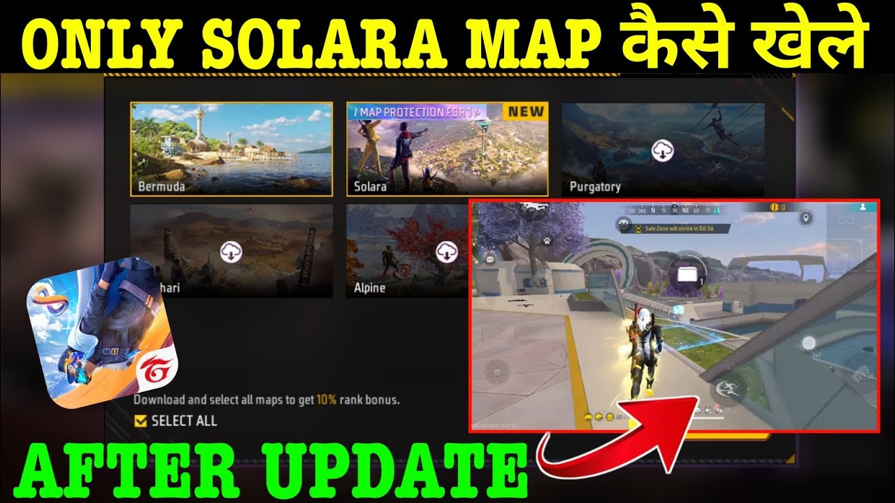 Only Solara Map Kaise Khele | Free Fire New Solara Map | How to Play solara Map FF After Update