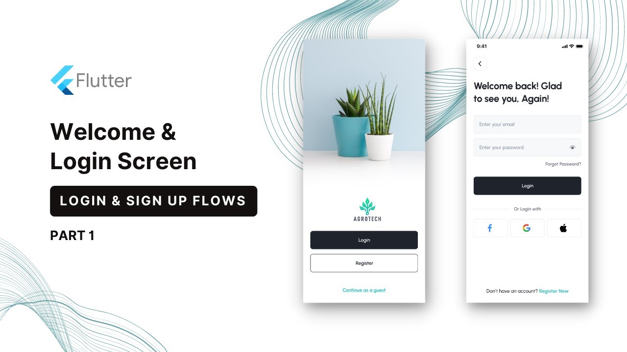 Login & Sign up flow: Welcome and Login Screens - Part 1 