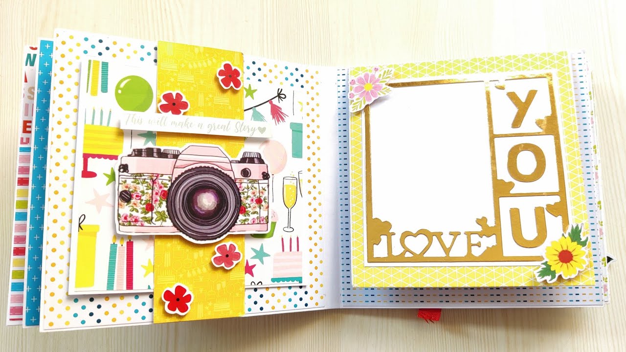 How to make a Base of a Scrapbook | Step by step Tutorial | Friendship day Scrapbook