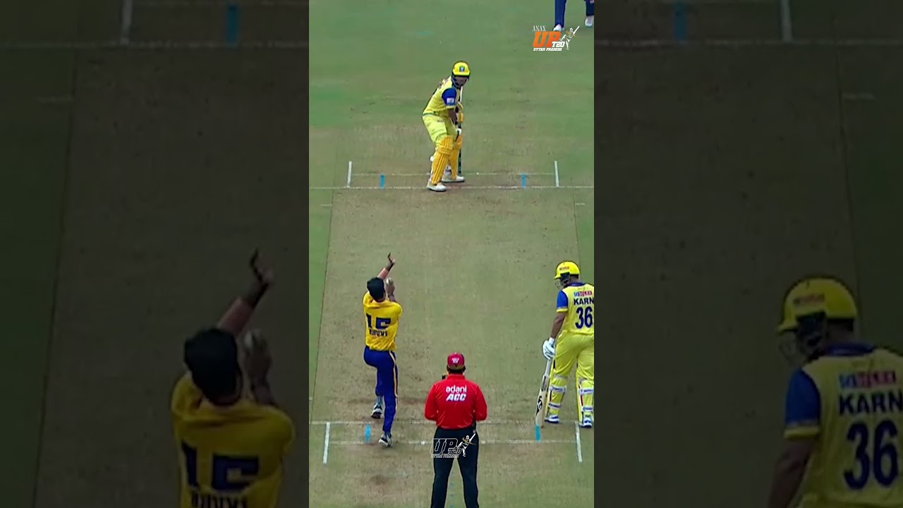 Greetings from Prashant Veer&rsquo;s bat! 37 off 24 balls. #UPT20League #KhiladiYahanBantaHai