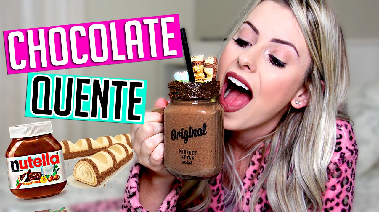 MELHOR CHOCOLATE QUENTE DO MUNDO DE NUTELLA | Amanda Domenico