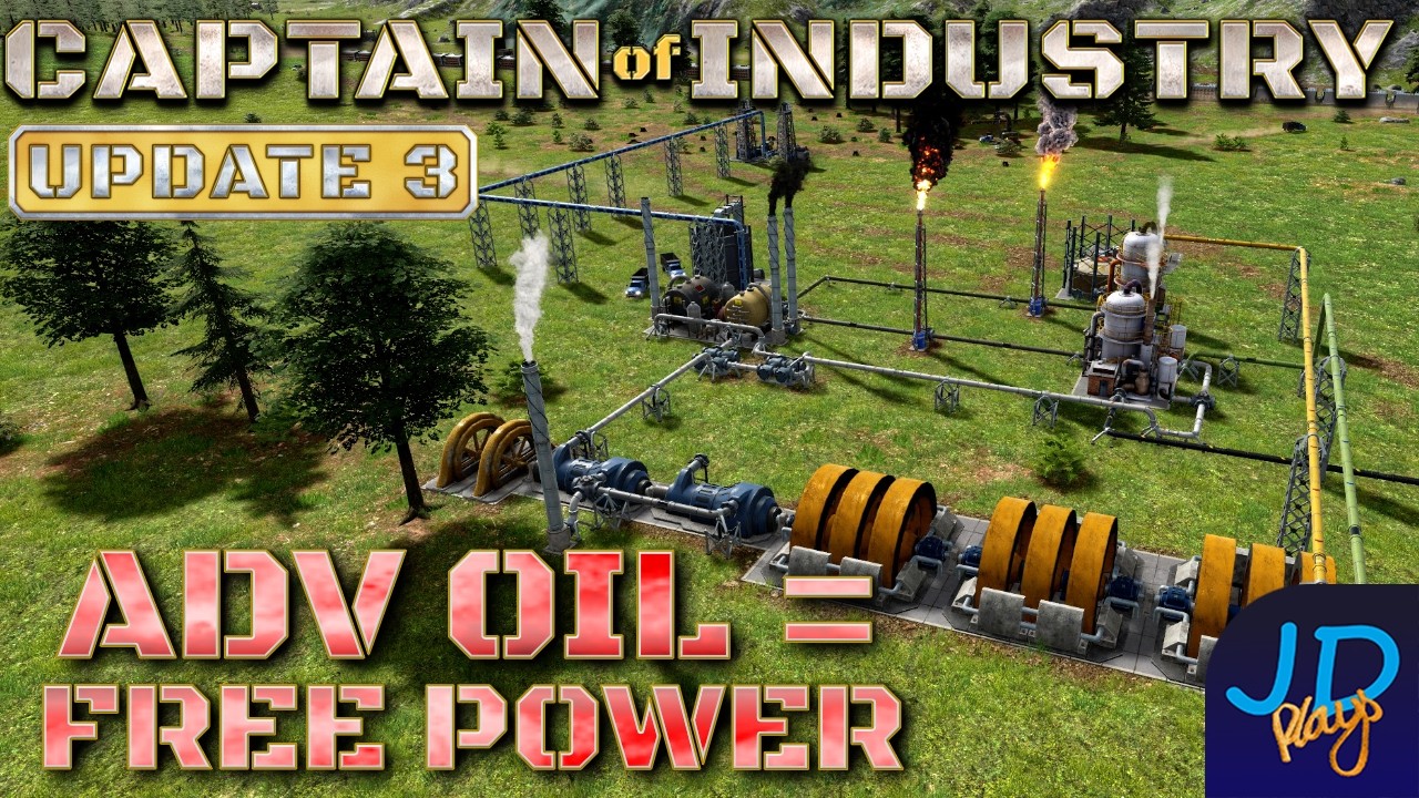 Building Adv oil for Free Power 🚛 Captain of Industry DragonIsle 🚜 Ep5 👷 Lets Play, Walkthrough