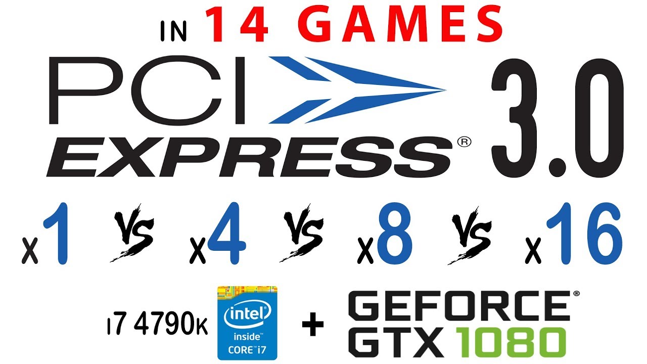 PCI Express 3.0 (PCIe 3.0) x1 vs x4 vs x8 vs x16 in 14 Games (Ultra setting) i7 4790k + GTX 1080