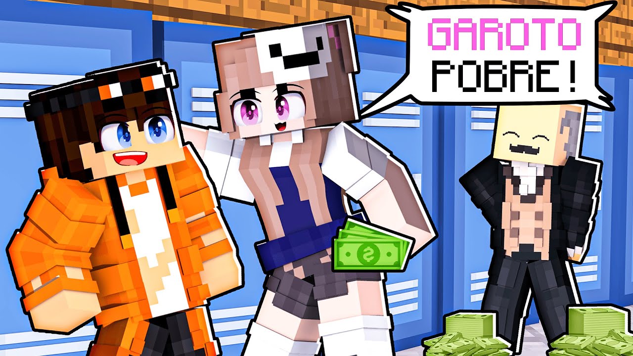 A MENINA RICA só GOSTA de MIM no Minecraft!