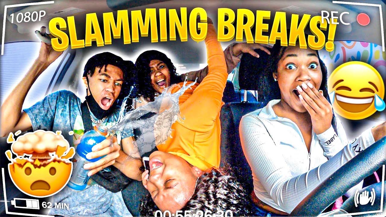 SLAMMING THE BRAKES PRANK ON BOYFRIEND!!