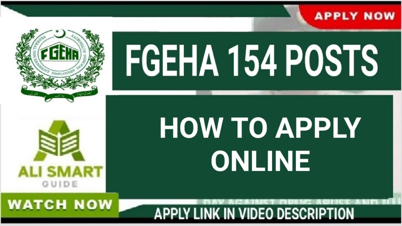 How to apply online on FGEHA (Federal Government Employees Housing Authority) 154 POSTS