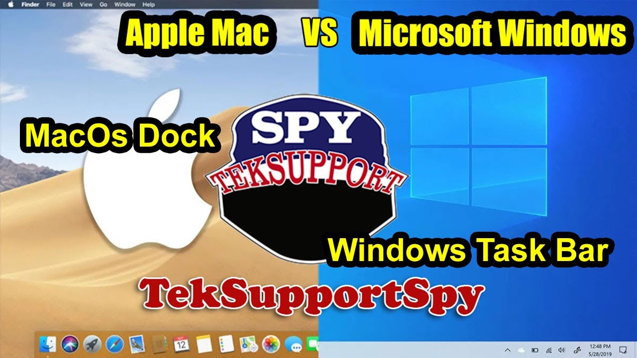 Apple MacOS Dock Vs Microsoft Windows 11 Taskbar