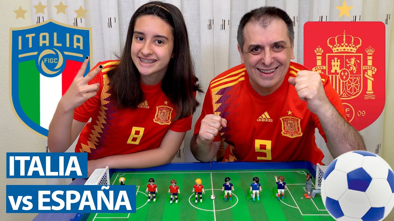 Partido ITALIA vs ESPAÑA con Playmobil. Semifinal de la Eurocopa.