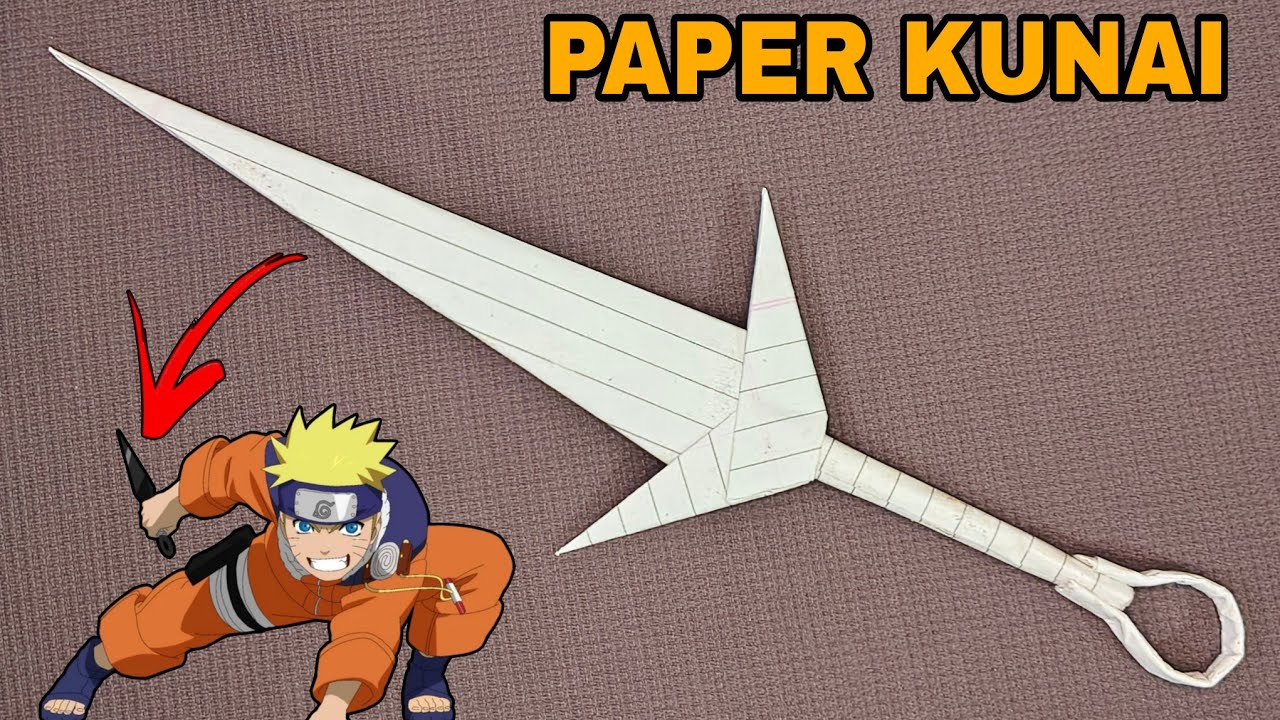 Paper Kunai Knife | Easy DIY Ninja Weapon (Paper craft)