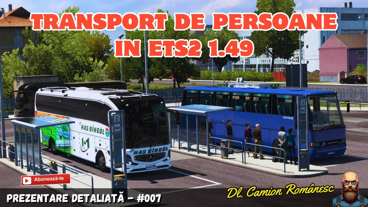 Euro Truck Simulator 2 | Transport de pasageri in ETS2 1.49 | Prezentare in Romana