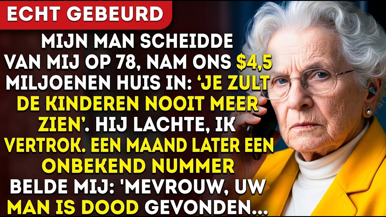 Mijn man scheidde op mijn 78e en nam het huis van $4,5M. “Je ziet de kinderen nooit meer.”