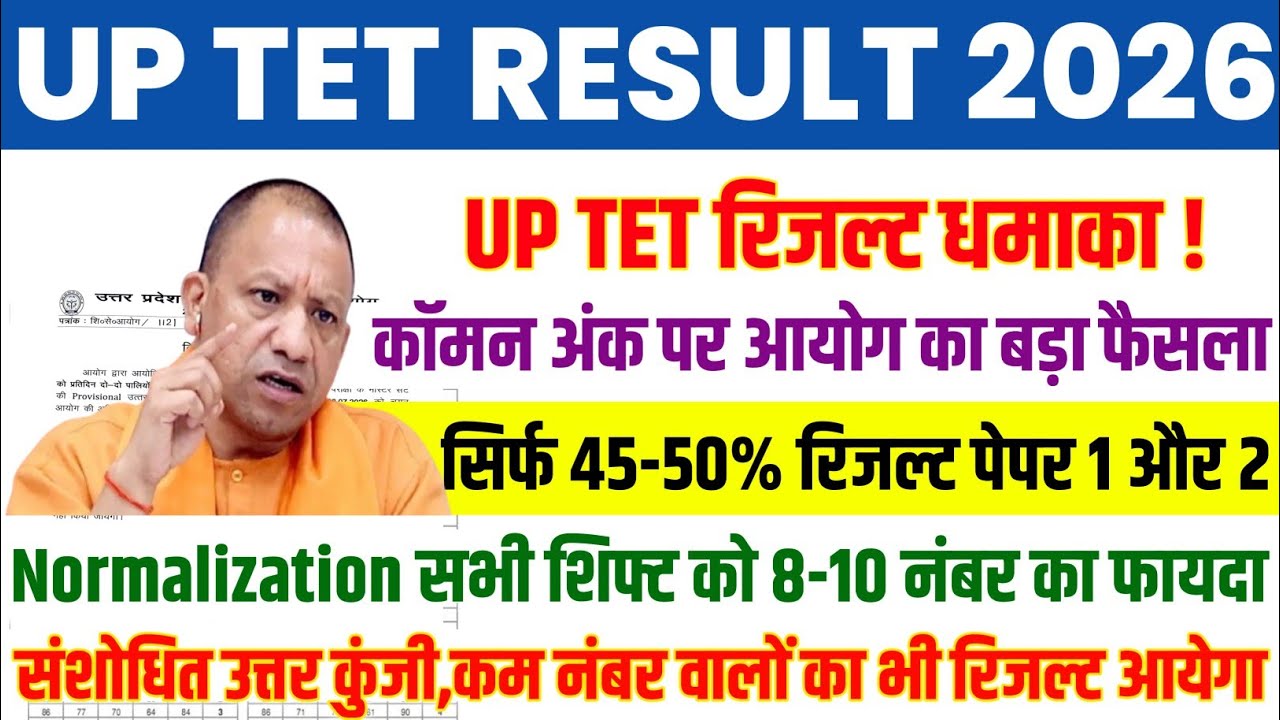 UP TET Result 2026 | UP TET Normalization Shift-wise July 2/3/4 | When Will UP TET Result Be Decl...