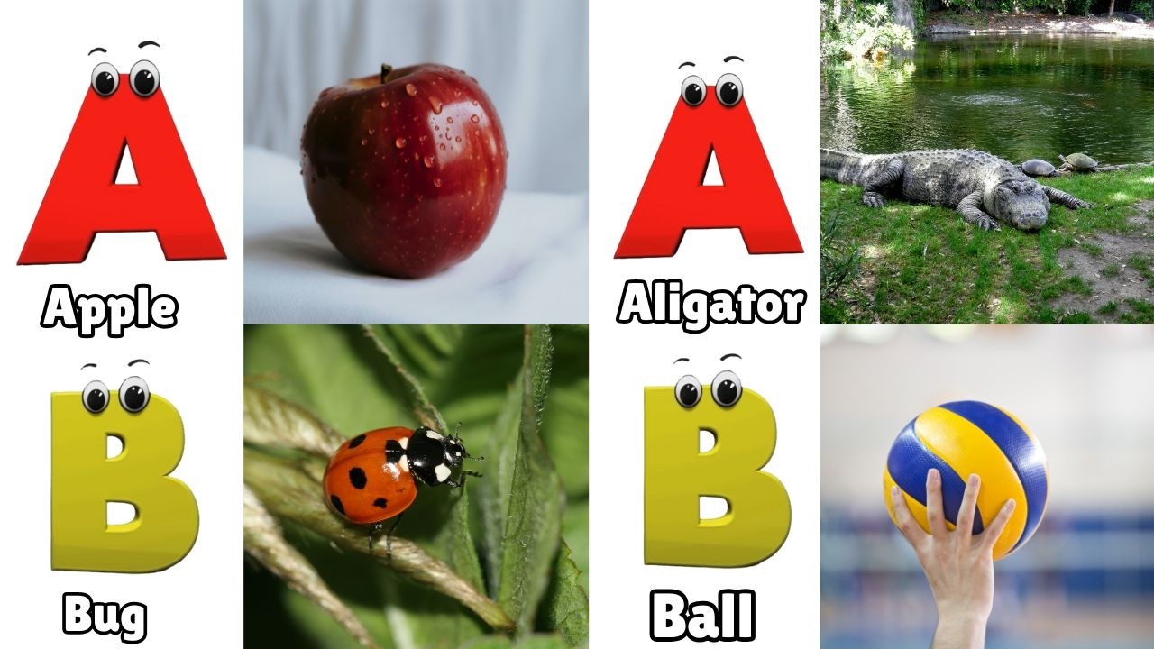 Phonics Song with TWO Words - A For Apple - ABC Alphabet Songs with Sounds for Children