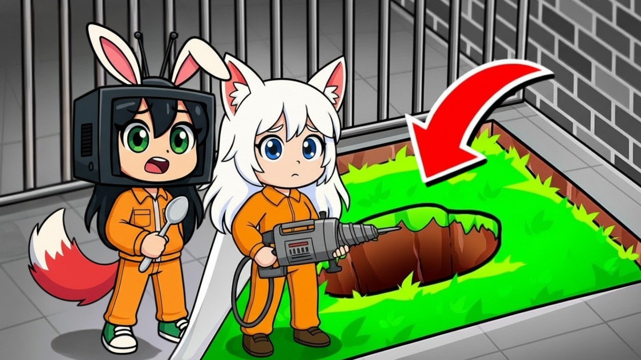 CAVAMOS PARA ESCAPAR DE LA PRISION COMPLETO 😱 (DIG TO ESCAPE) | sameeKG X Roblox