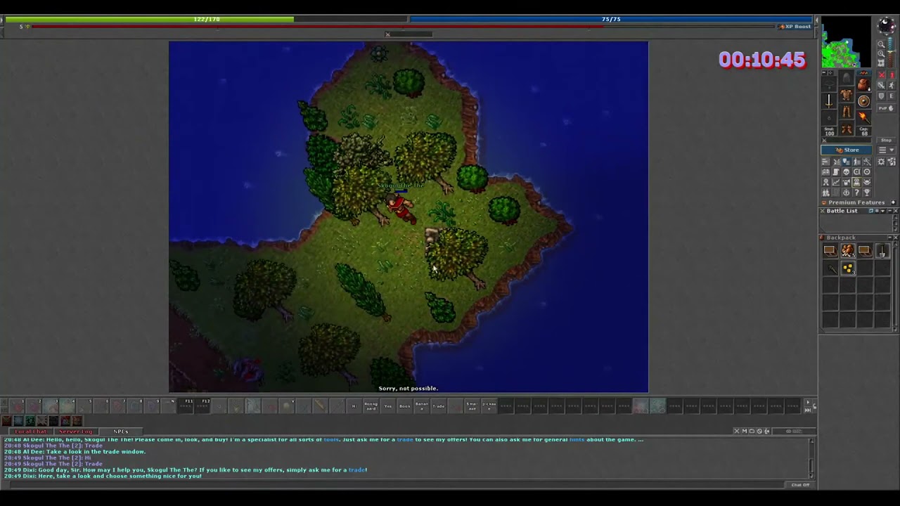 Tibia Rookgaard Speedrun (World Record) 26:27