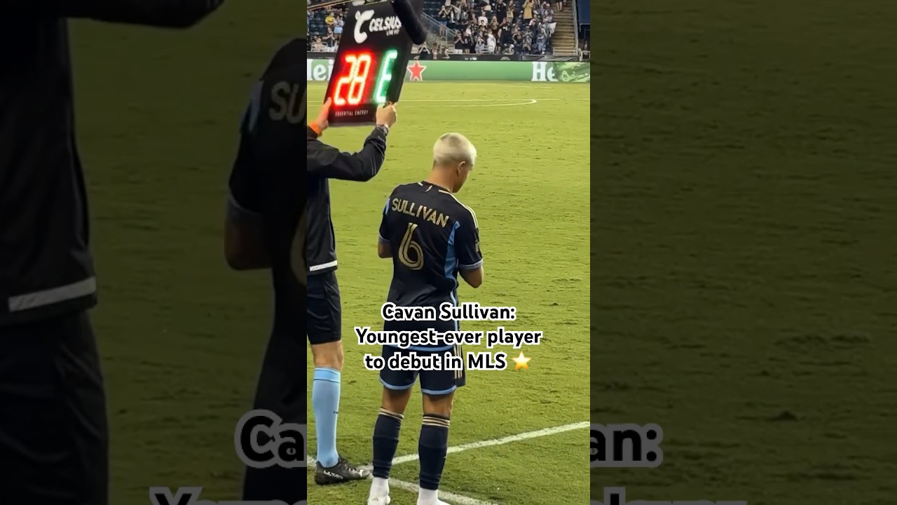 14-year-old Cavan Sullivan makes his @mls debut for @PhiladelphiaUnion