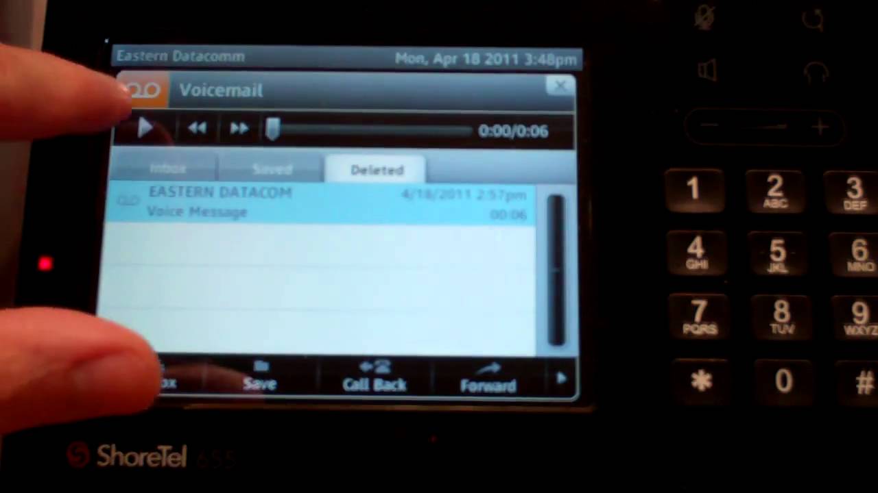 Shoretel's New Model IP655 Touch Screen Phone Presented By Eastern Datacomm