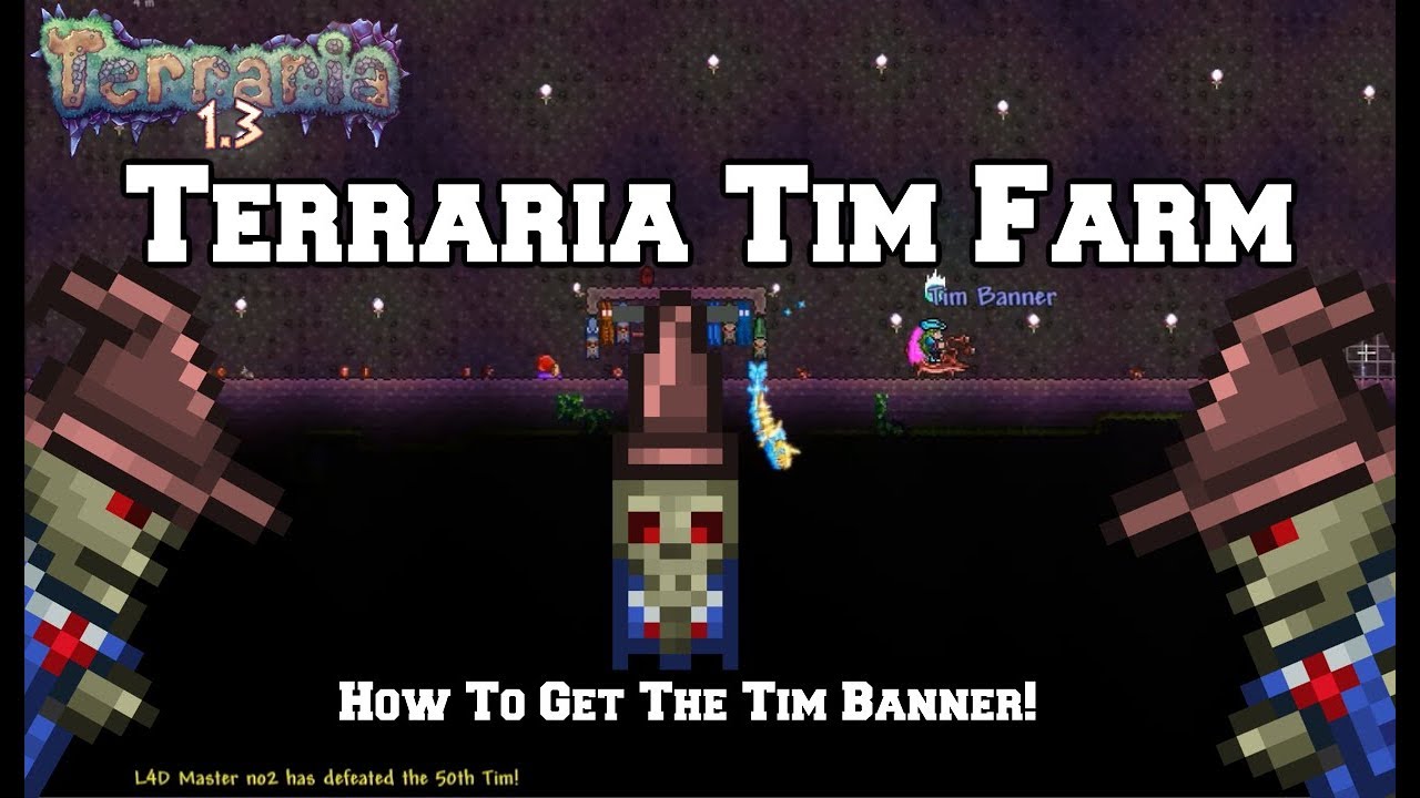 Terraria Tim Farm || Easy To Make Tim Farm || How To Get The Tim Banner!