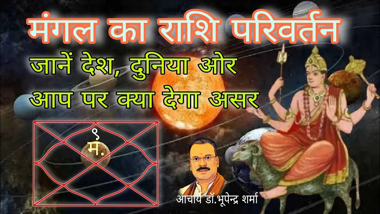 मंगल का राशि परिवर्तन ओर किन राशियों पे लाभ ओर कष्ट । 