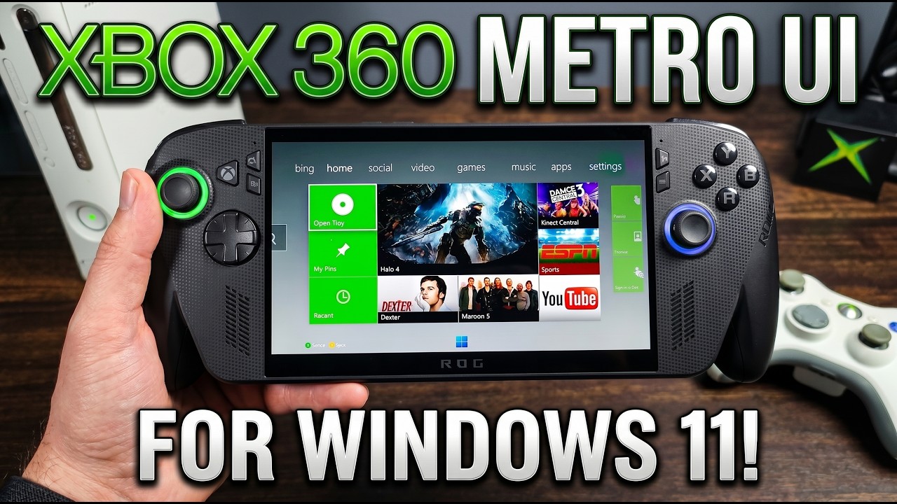 Interfejs Xbox 360 Metro Dashboard dla systemu Windows 11!