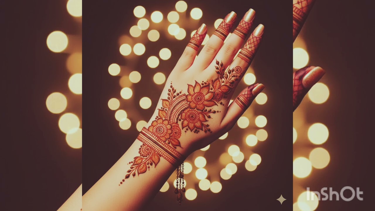How to apply easy henna mehandi designs 🌿💕💕💕😍🌿🌿🌿 Stylish mehandi design 